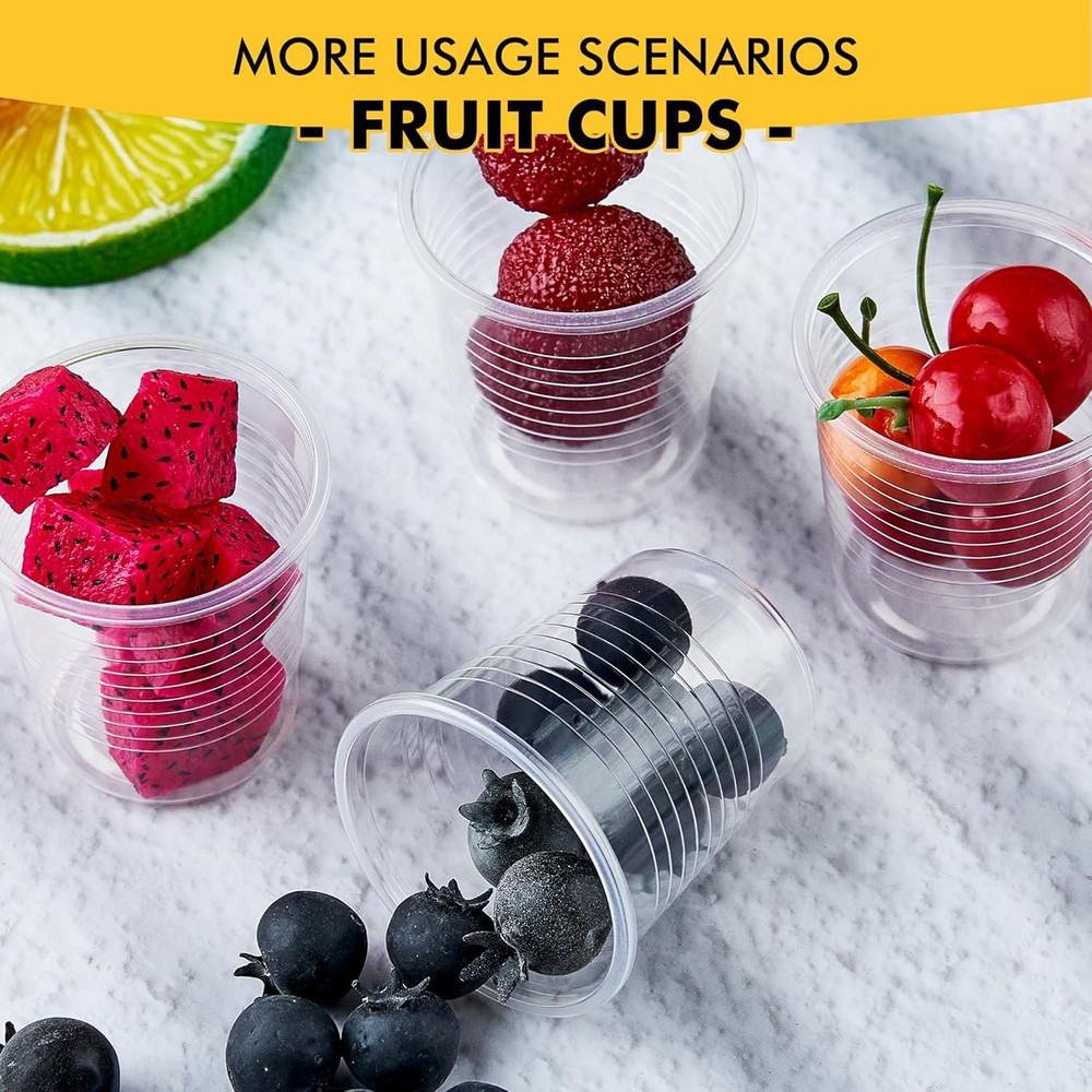 100 Pack 3 Oz Plastic Cups, Clear Disposable Plastic Cups Bulk, Cold Drinking Pa