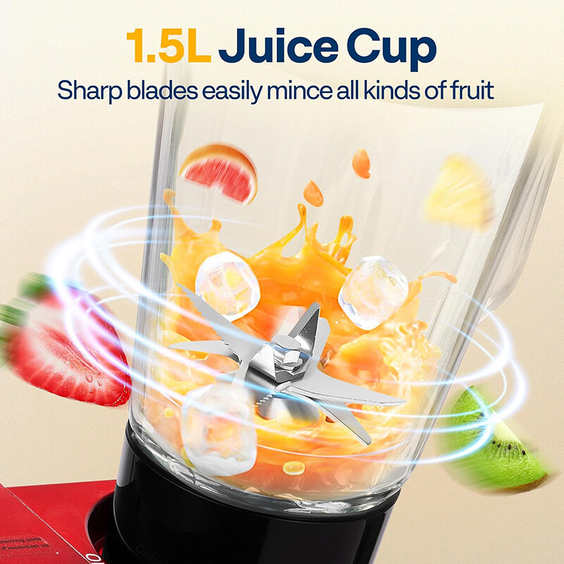 Stand Mixer 6Speed 7.5Qt 9-in-1 w/ Fermentation Timer Meat Grinder Juicer Slicer