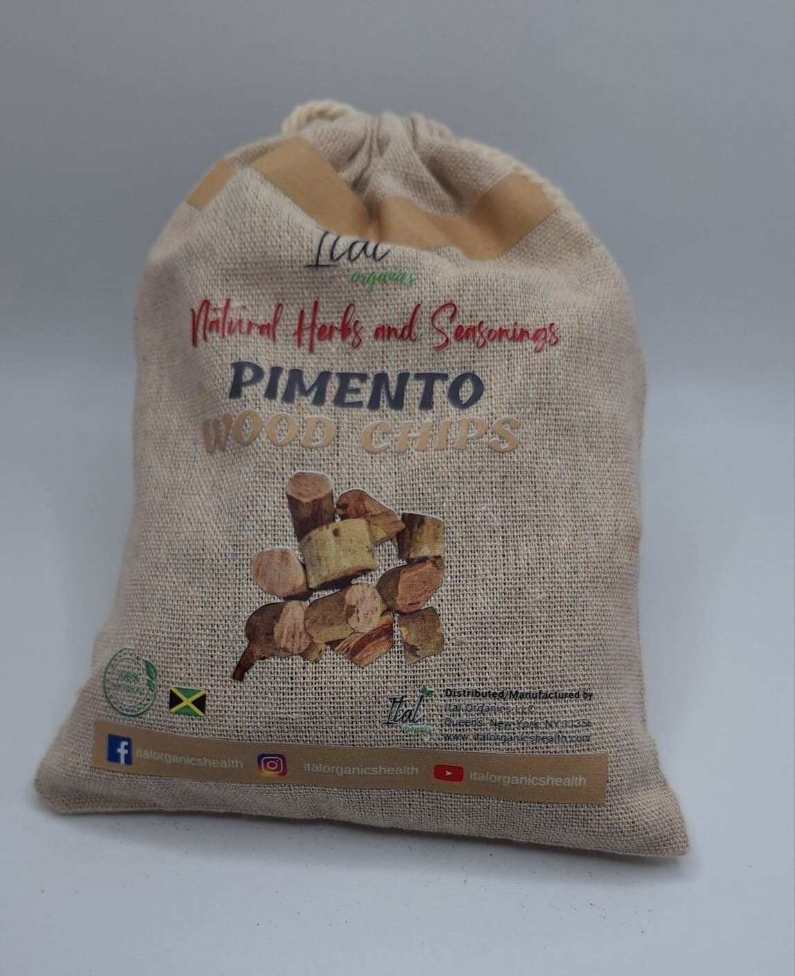Ital Organics 100% Organic Pimento Wood Chips- 1 lb