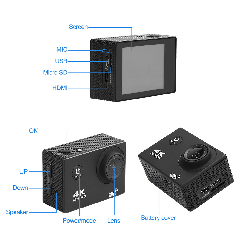 20 PACK 4K Action Camera