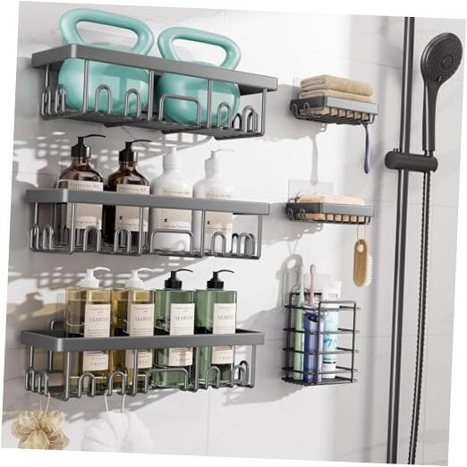 Rustproof & 6-Piece Set for Master Bathroom (Rustproof Upgrade) I. Dark Grey