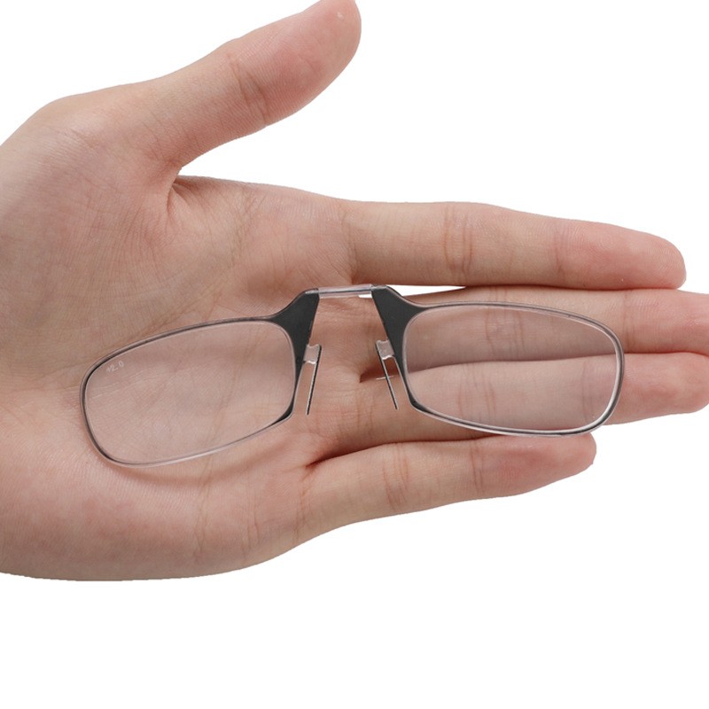 Reading Glasses Nose Clip Ultra Thin Optics Presbyopic +1.0 +1.5 +2.0 +2.5 +3.0