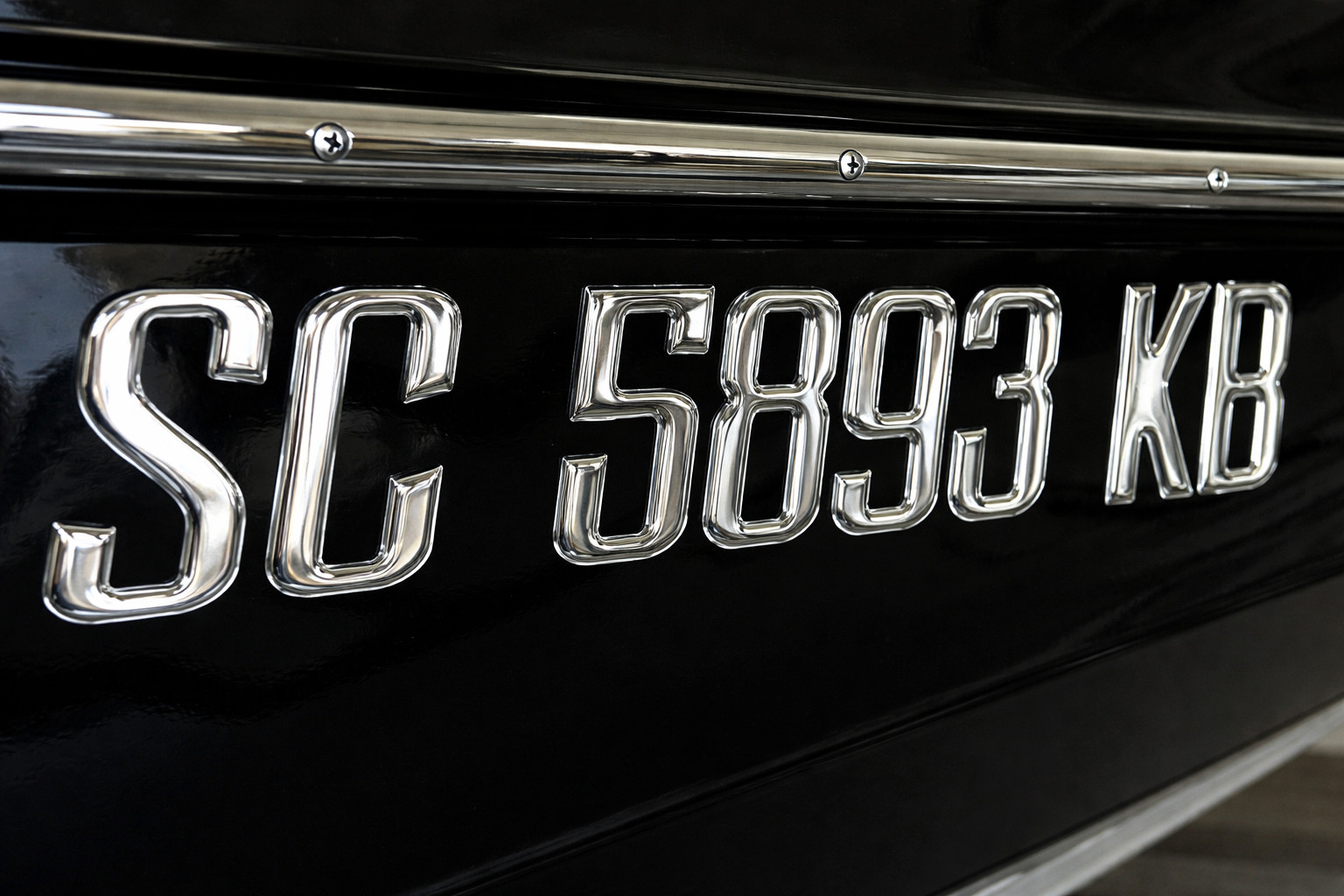 Chrome Boat Registration Numbers Letters 3D Raised Domed Marine Decals