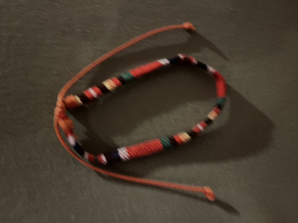 NEW BOHO BRAID THREAD FRIENDSHIP BRACELET ADJUSTABLE THICKER ORANGE