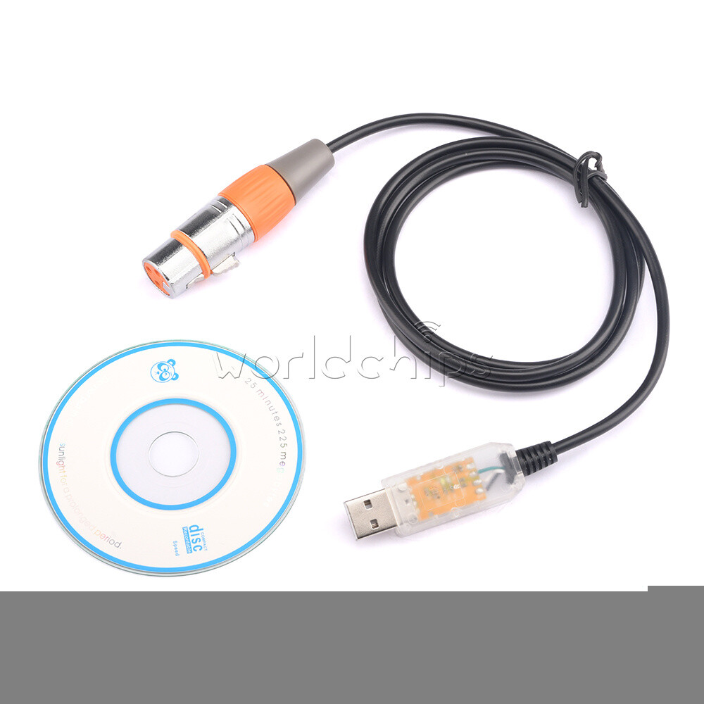 USB to DMX Interface Adapter Cable Stage Light PC DMX512 Controller Dimmer DMX