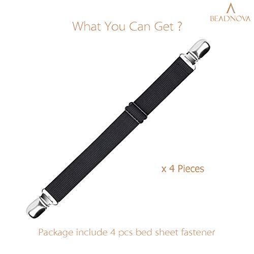 Bed Sheet Straps 4 Pcs Bed Sheet Holders Fitted Sheet Clips Adjustable Sheet