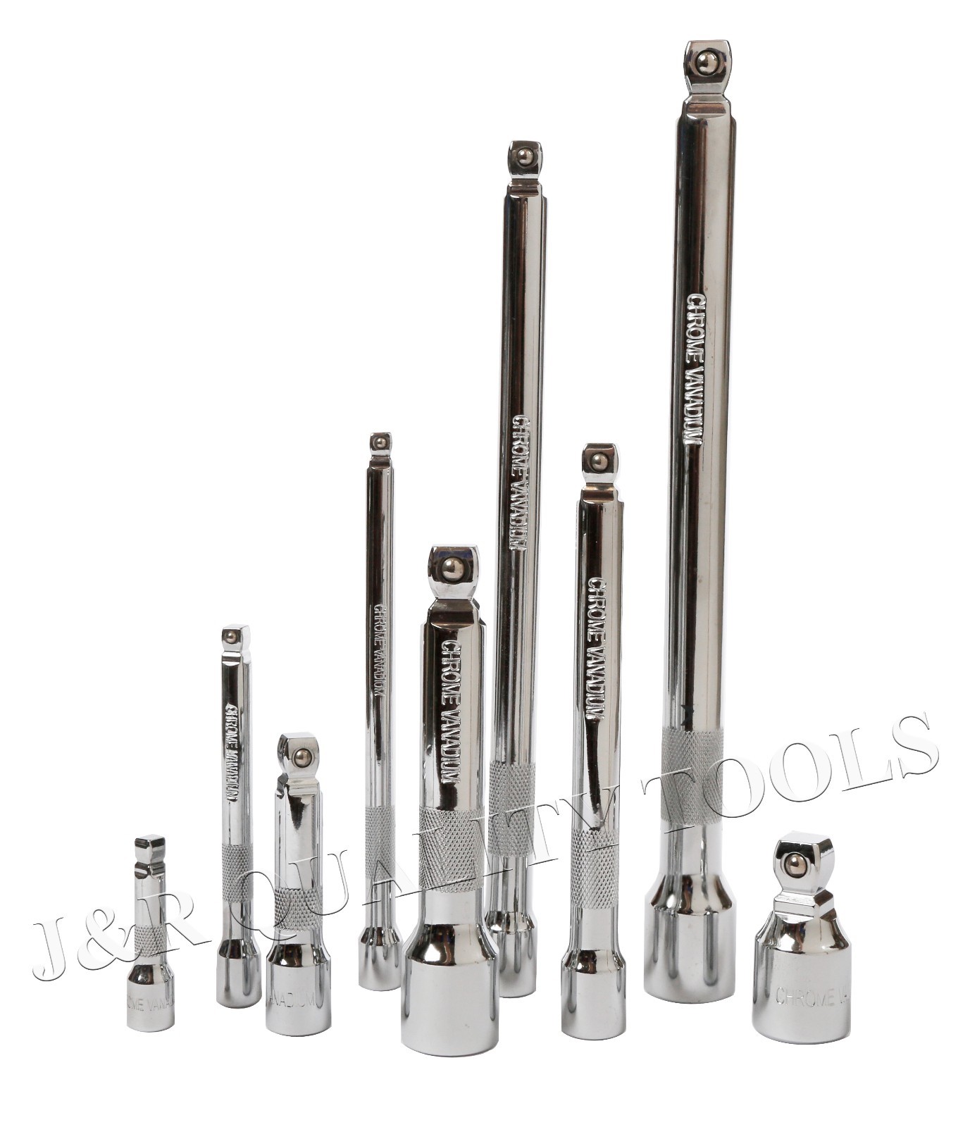 VCT 9PC Wobble Extension Bar Set | Cr-V 1/4",3/8",1/2" Drive