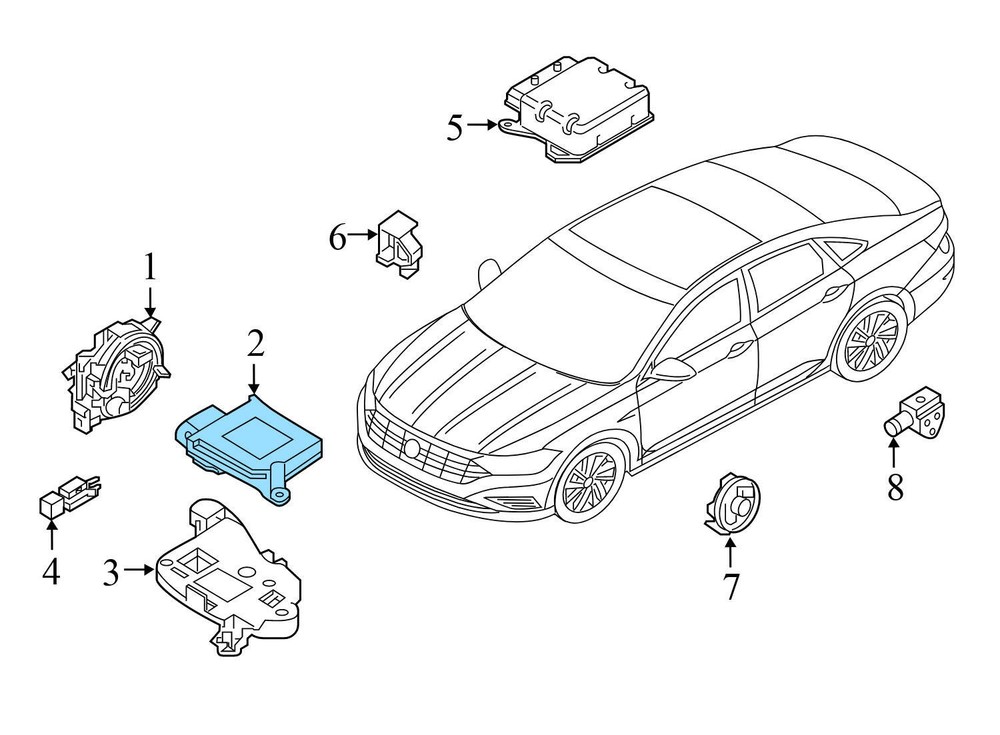 2022-2024 AUDI E-TRON GT - Front Right SEAT Occupant Detection Module