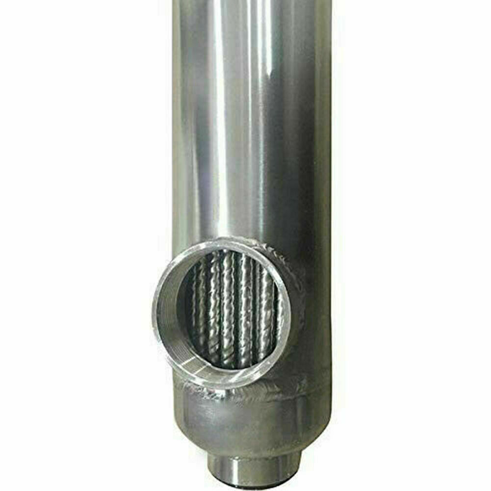 Salt Water Heat Exchanger Titanium 55kBtu Same Side 1" 3/4"FPT Mariculture