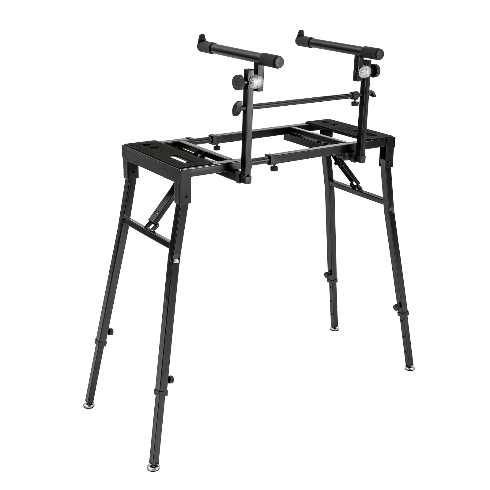 Keyboard Stand DJ Workstation Table Top Piano Holder 2-Tier Double Studio Mount