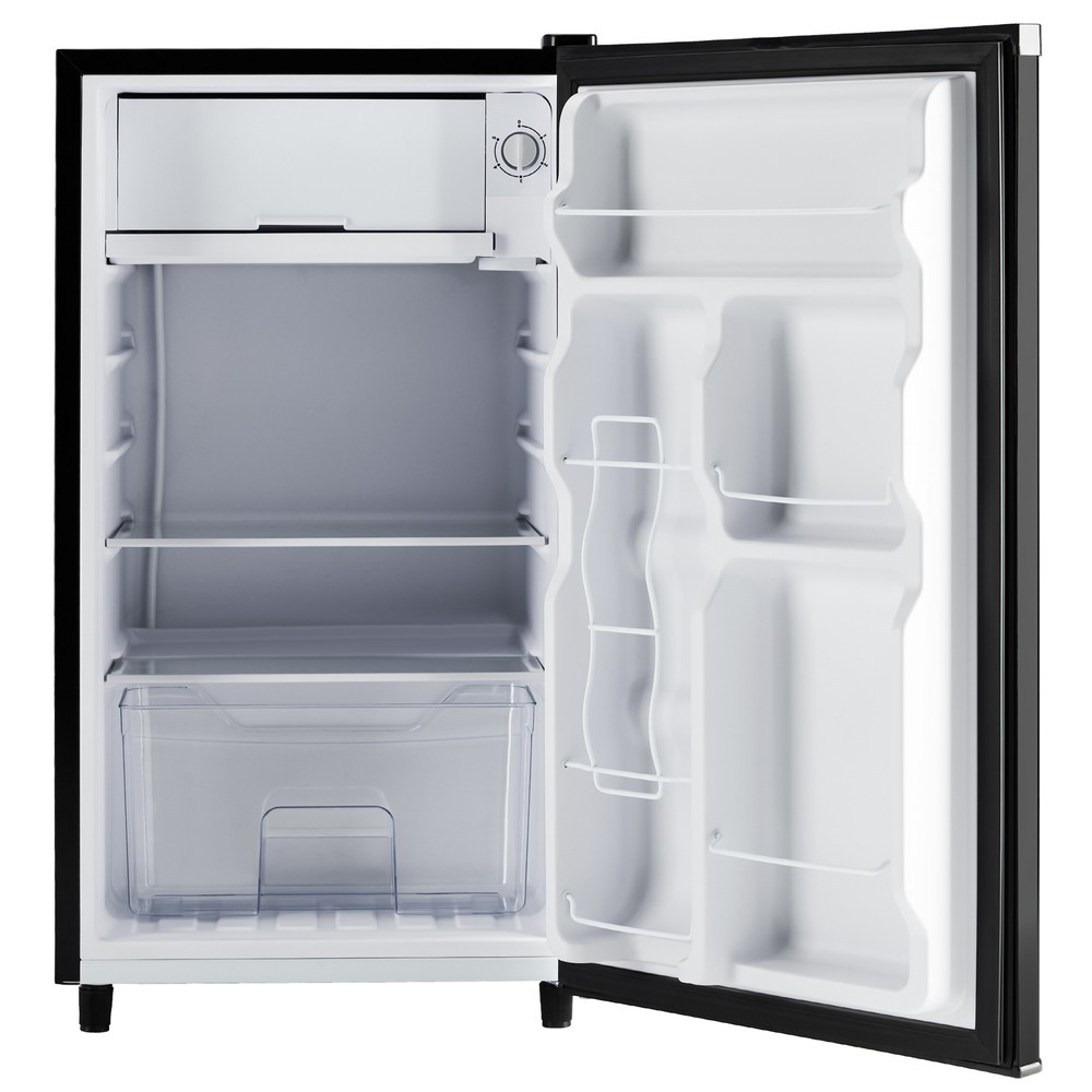 Quiet Mini Fridge with Freezer Compartment, Single Door Design