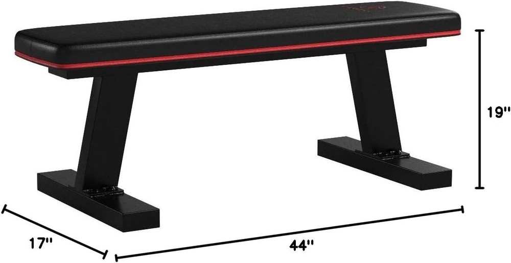 Space-Saving Low-Profile Weight Bench - 600 Lbs Max, Versatile for All Workouts