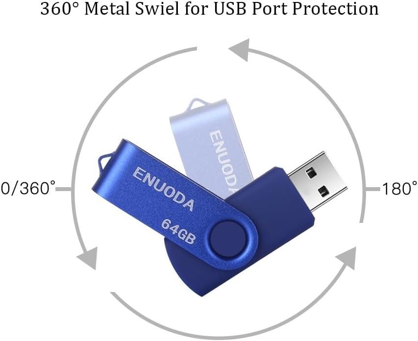 Versatile 64GB Swivel USB Drive - Ultimate Storage Solution for Everyday Needs