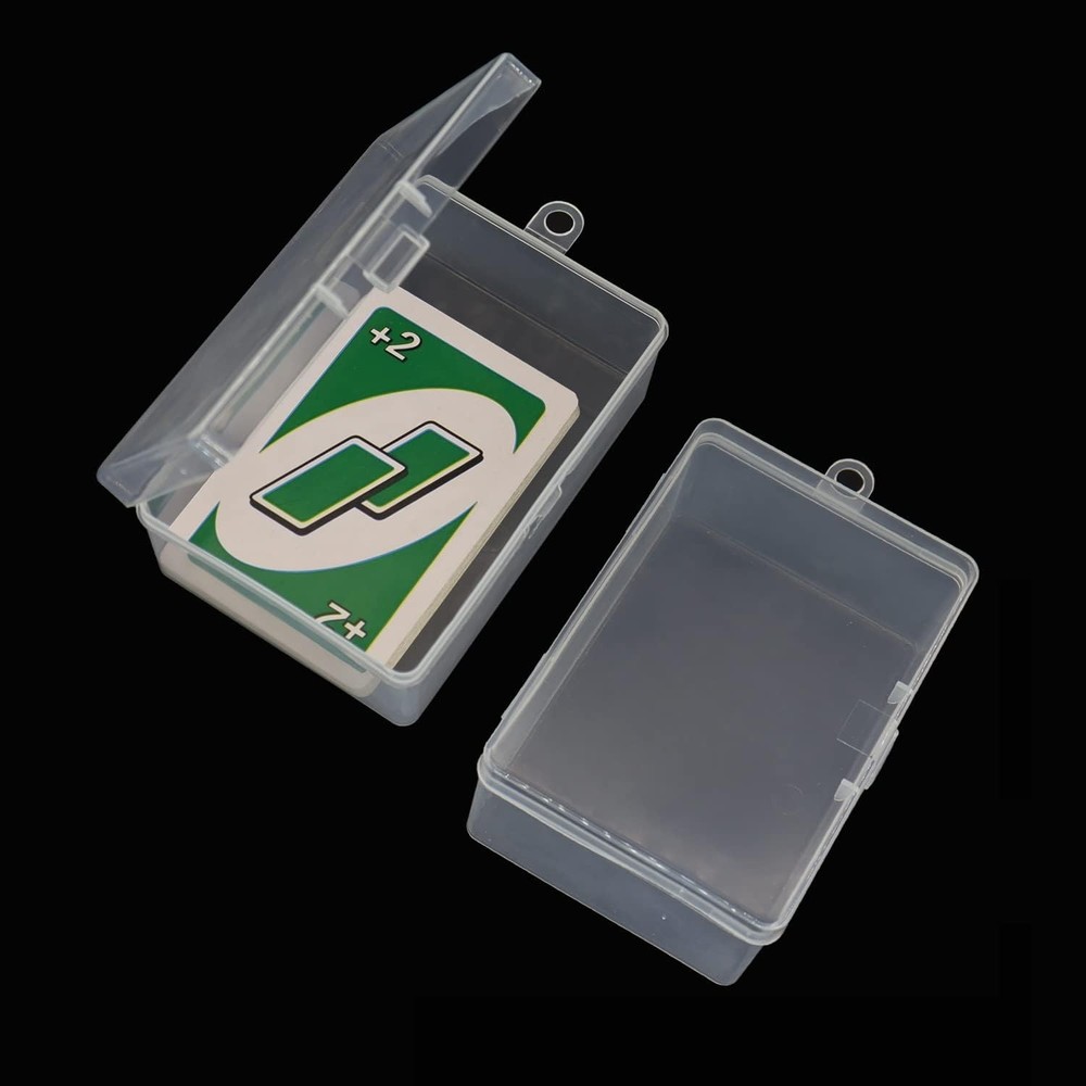 4PCS UNO Card Box Playing Card Case Storage, Plastic UNO Card Case High Capac...
