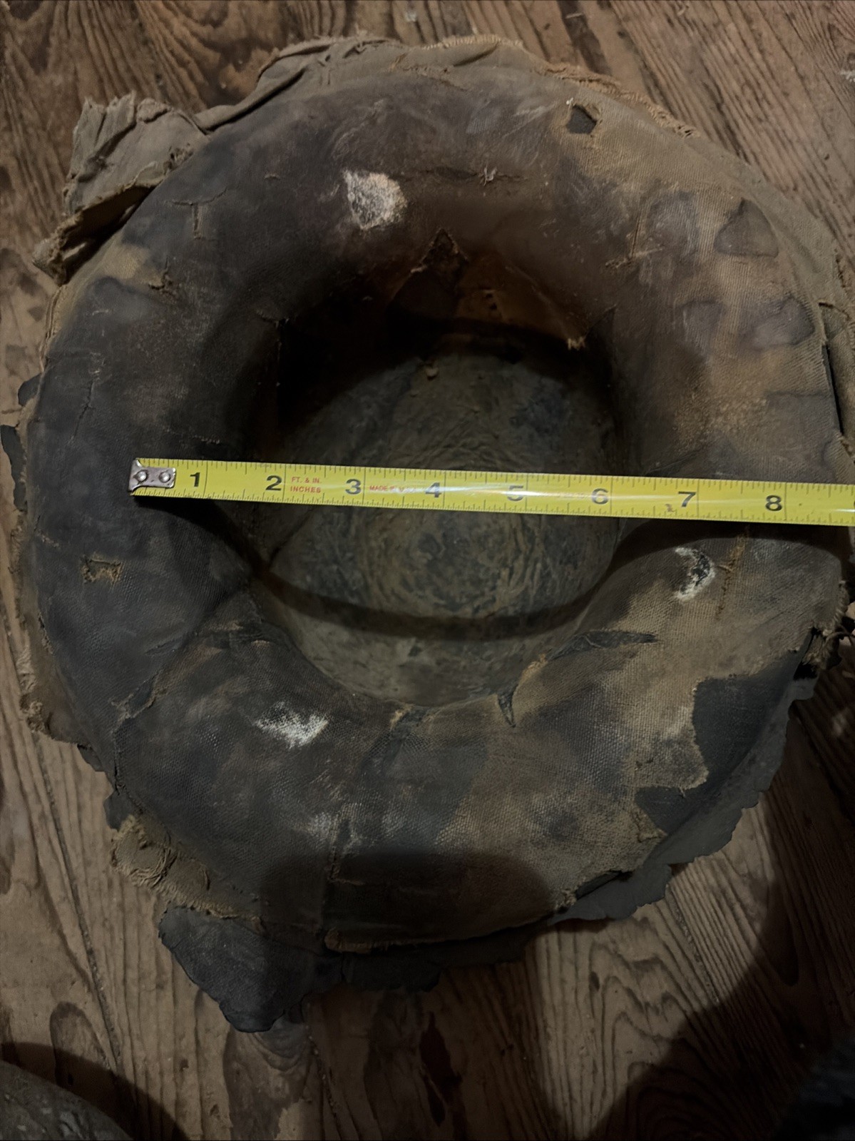 Rare Hard Rubber Top Hat Block Mold Insert Millinery Vintage Form