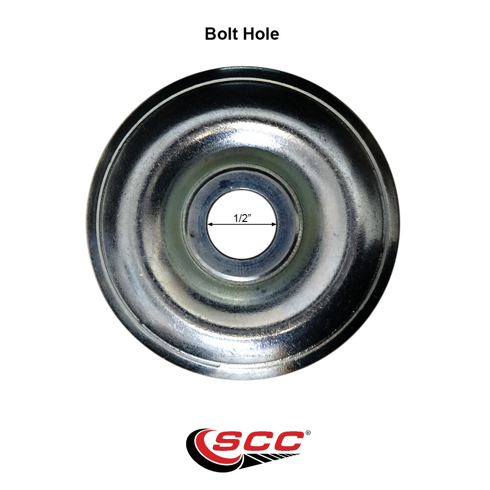 3.5 Inch 316SS Solid Polyurethane Wheel Swivel Bolt Hole Caster Set SCC
