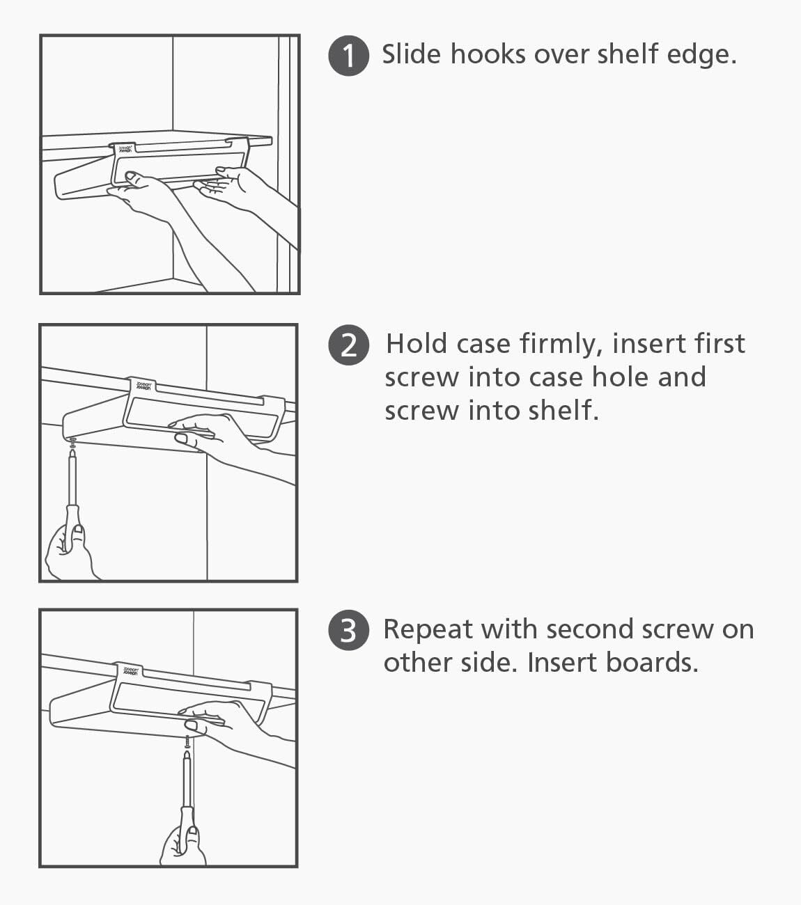 Joseph Joseph Folio™ Slim 3-piece Under-shelf Chopping Board Set