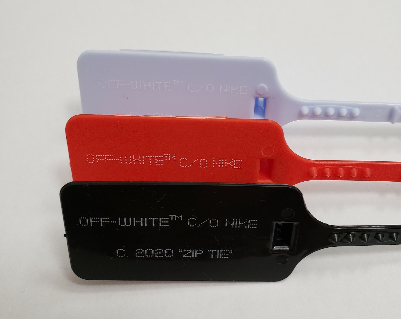 FAST SHIPPING "The Ten" ZIP TIE TAG Blue Black Red Replacement x Off-White