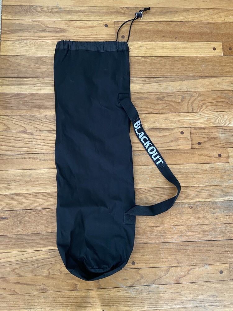 Blackout Black Drawstring Bag Multi use Storage Canvas