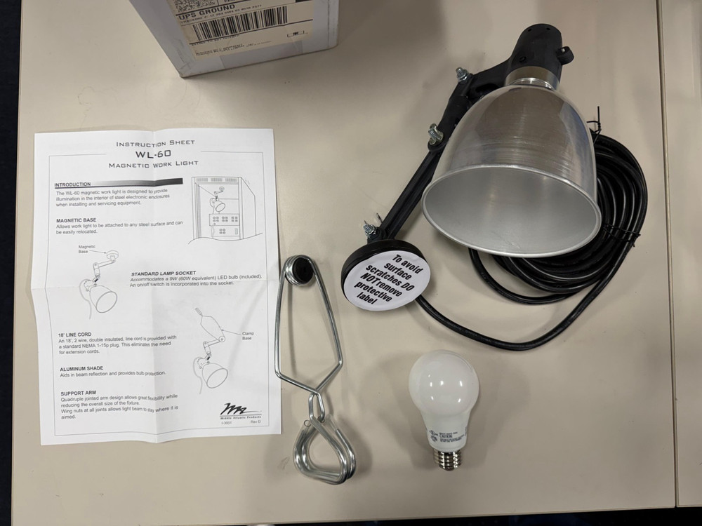 Middle Atlantic Magnetic Work Light WL-60