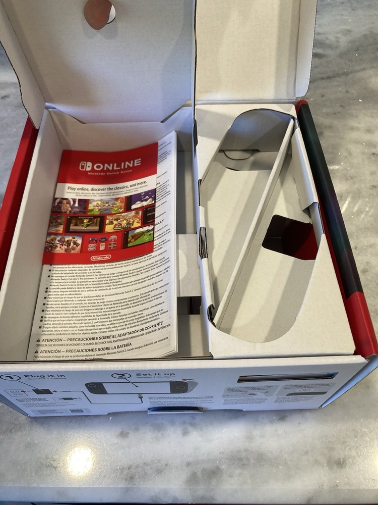 Nintendo Switch 2 EMPTY BOX with Cardboard Inserts and Information Packet