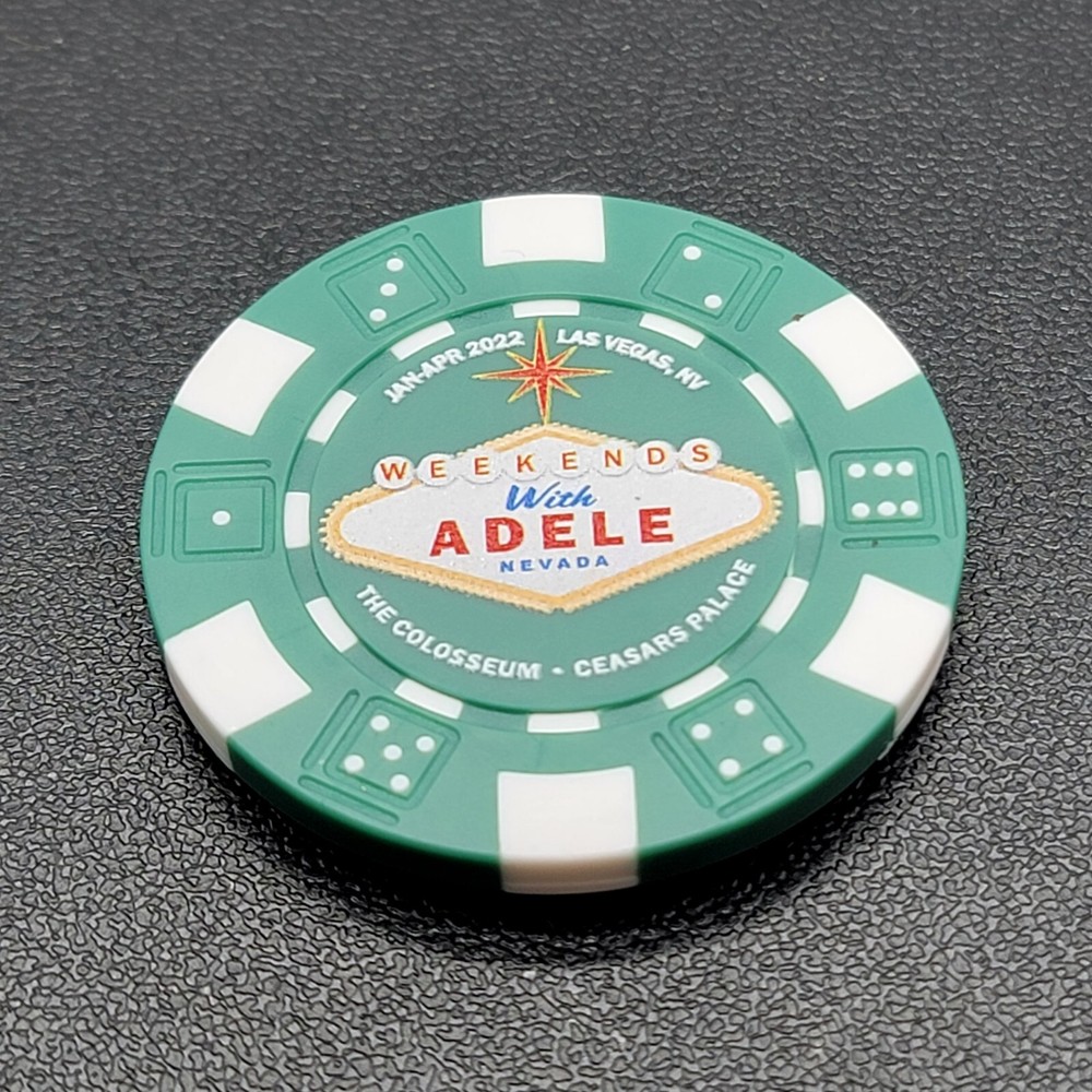 Weekends with Adele Poker Chip Magnet Caesars Palace Las Vegas Colosseum Token