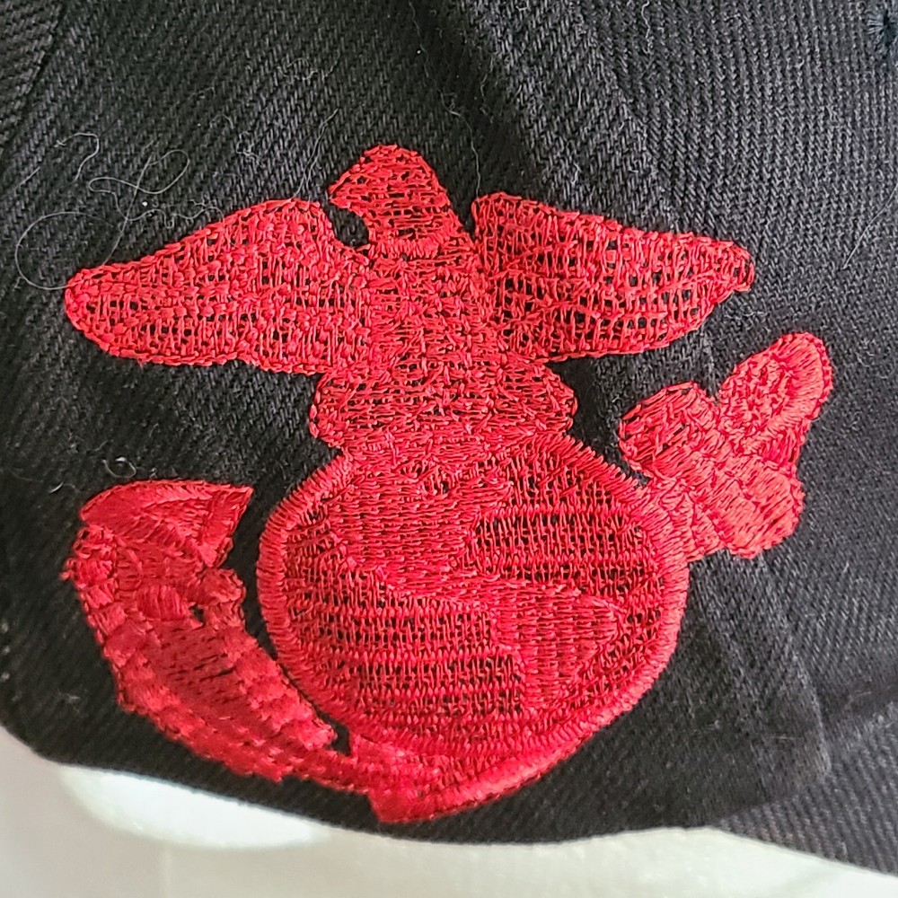 US Marines Theme Baseball Cap Adjustable JWM Acrylic Black