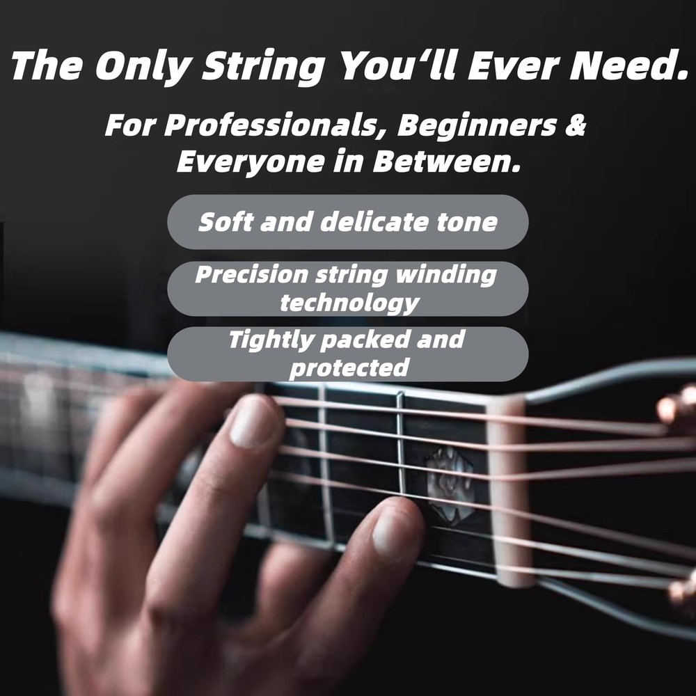 guitar strings, Acoustic guitar strings with phosphor bronze coating, Excelle...