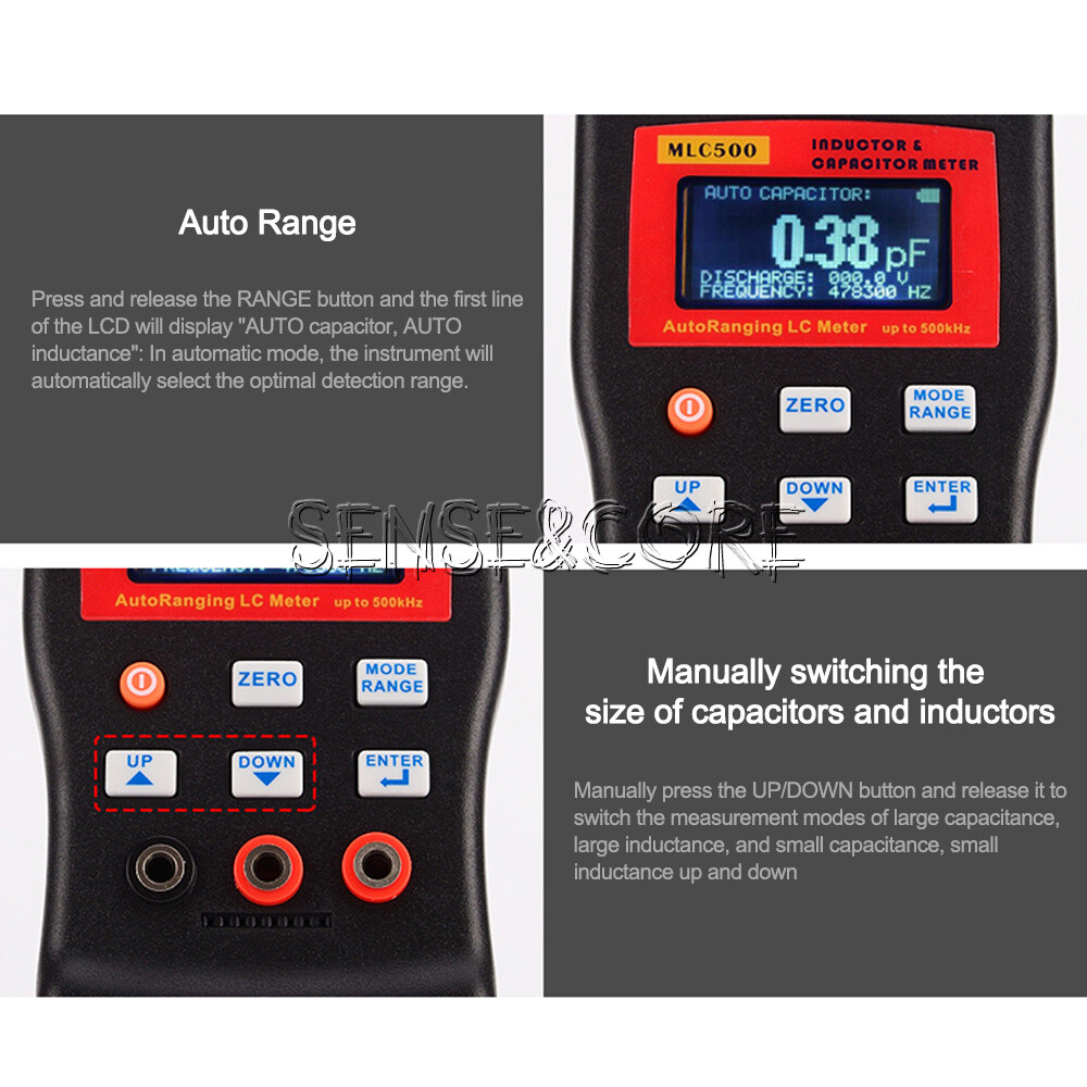 MLC500 High Precision Digital Car Range Capacitance Inductance Meter Anti-Burn-