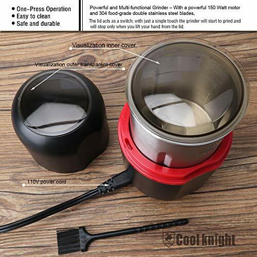 COOL KNIGHT Herb Grinder [large capacity/fast/Electric ]-Spice Herb Grinder