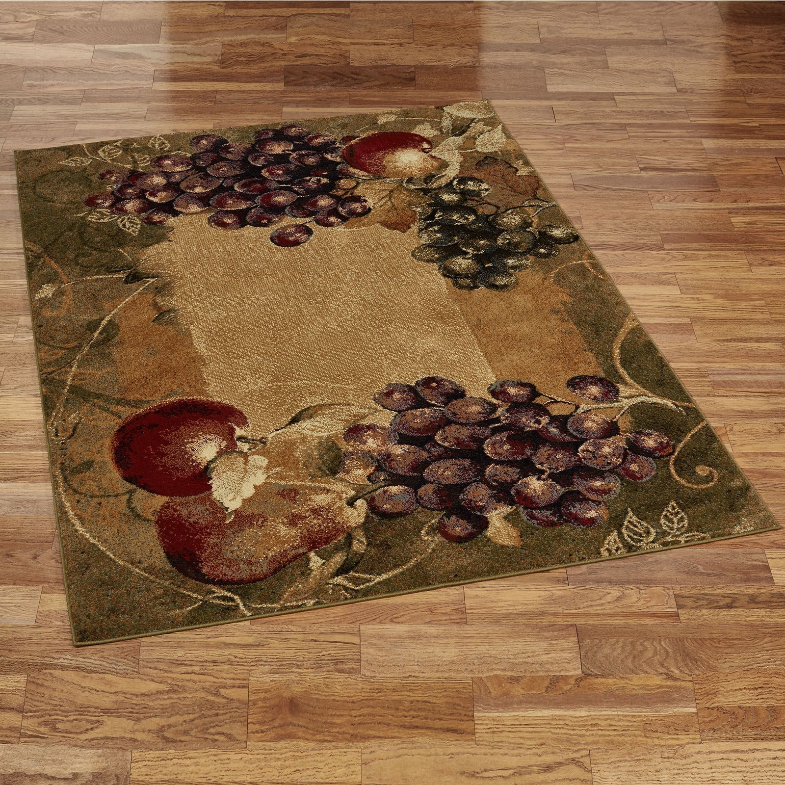 Tuscan Countryside Grapes Fruit Area Rug