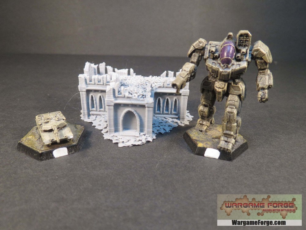 Gothic Ruined Building 6 - Wargame Forge