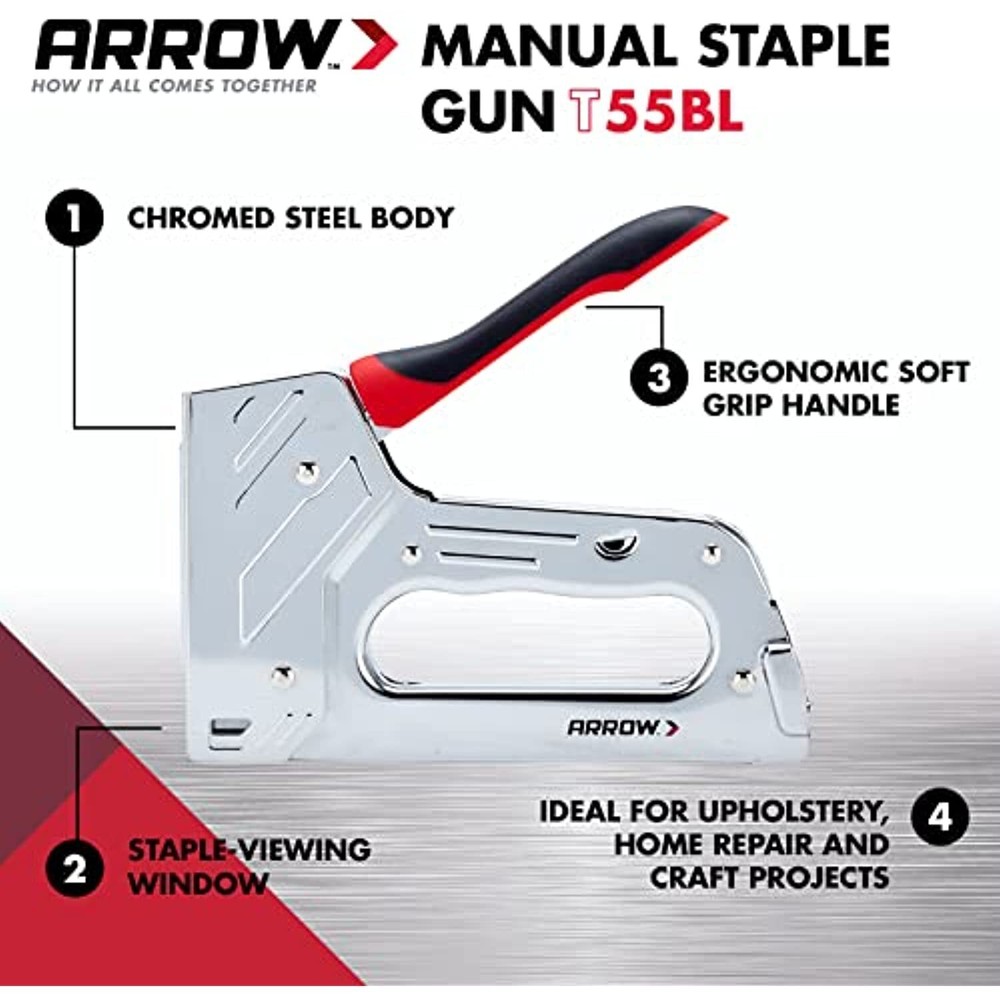 Arrow T55BL Chrome Plated GP Stapler