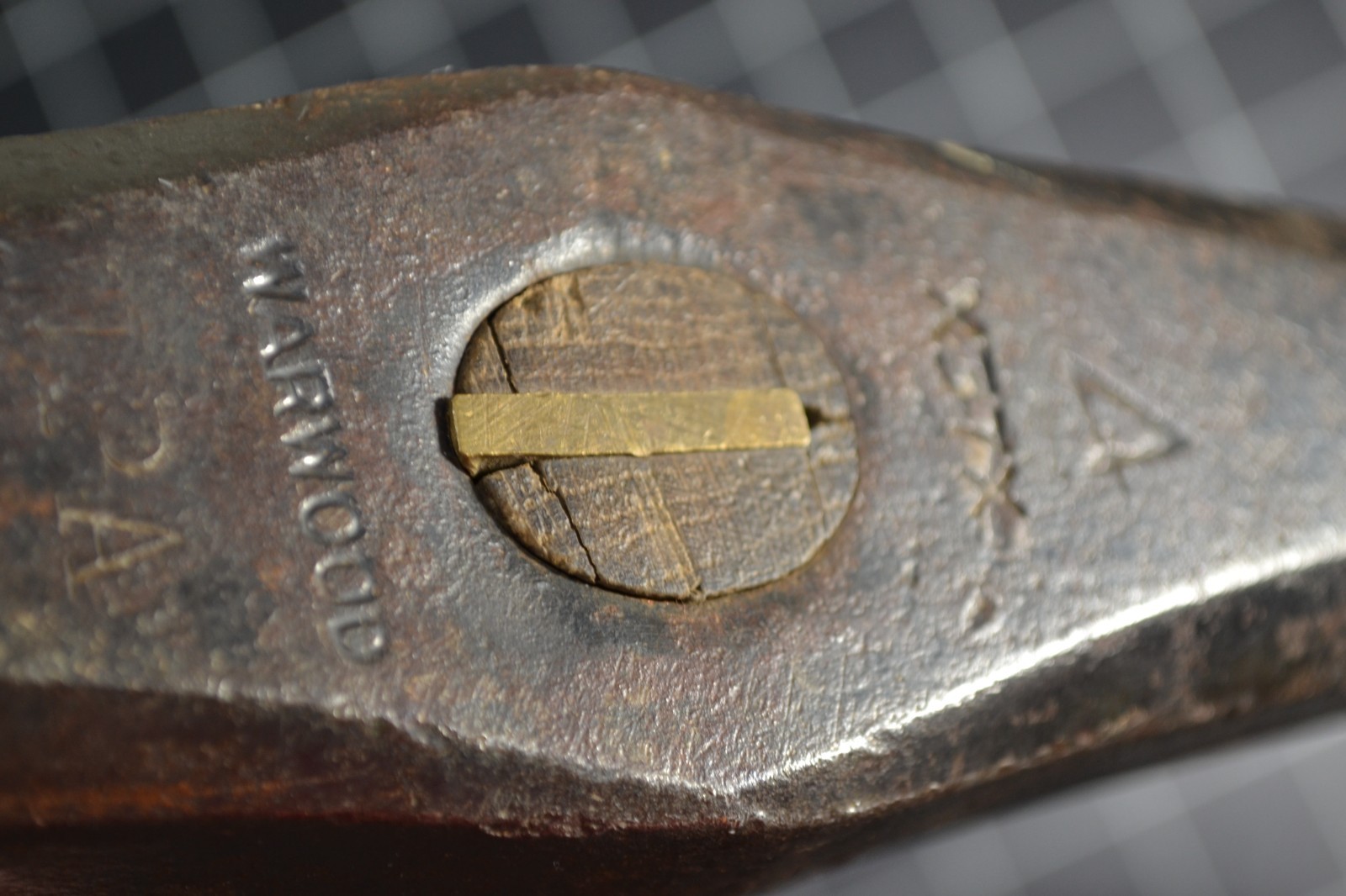 WARWOOD - X37X - BLACKSMITH STRIKING ROUNDING HAMMER - 4# HEAD - ALL ORIGINAL