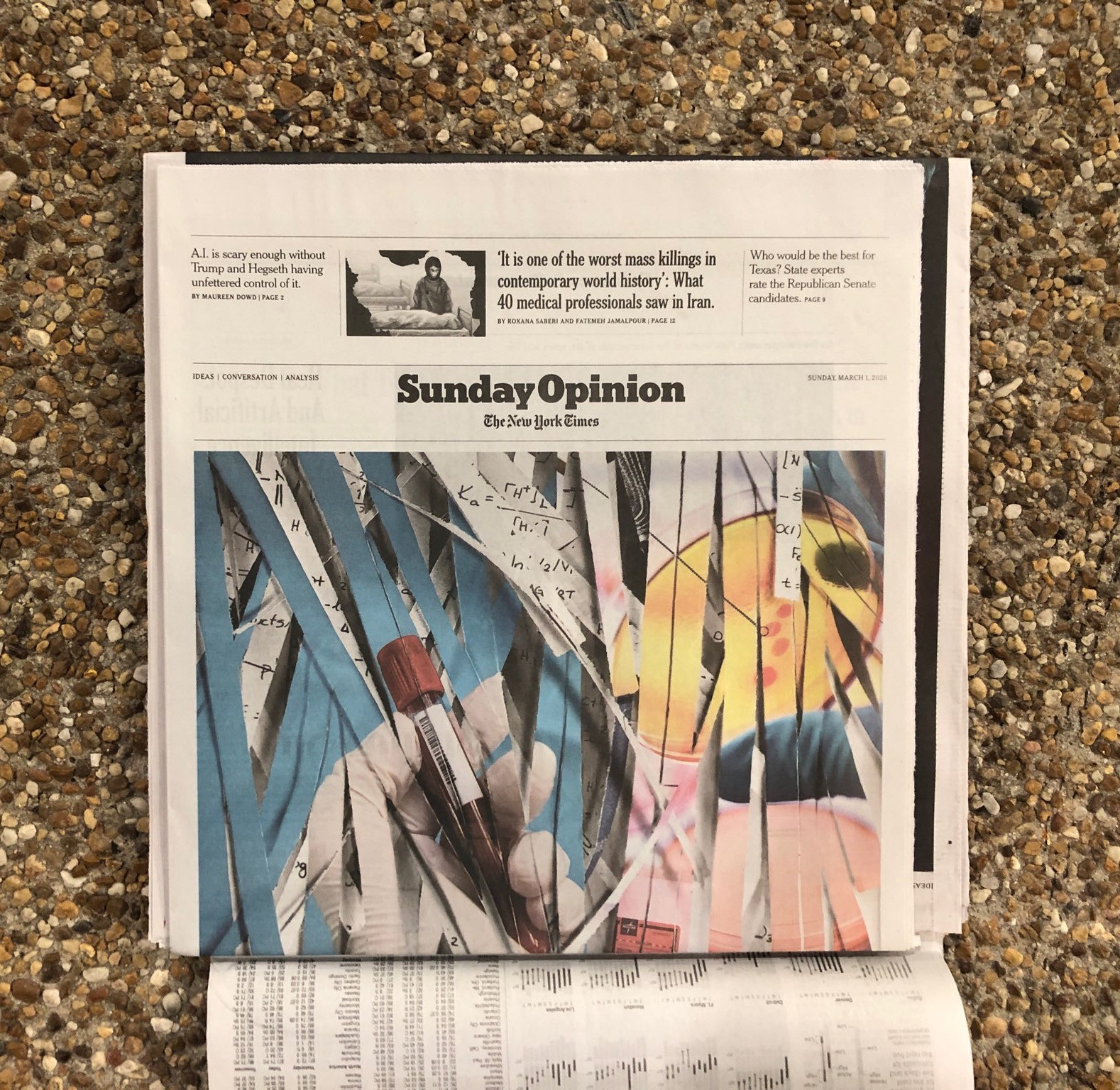 NEW YORK TIMES - SUNDAY MARCH 1, 2026 (US ATTACKS IRAN! LEADER KHAMENEI DEAD)