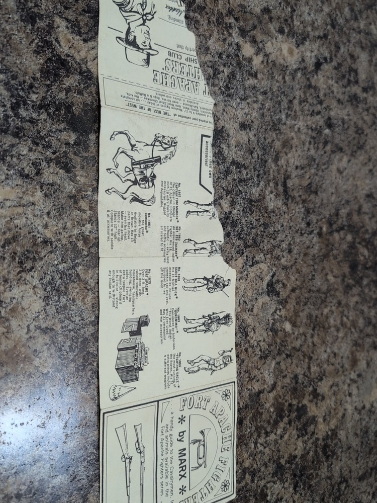 Vtg Fort Apache Playset Fighter Guide Marx