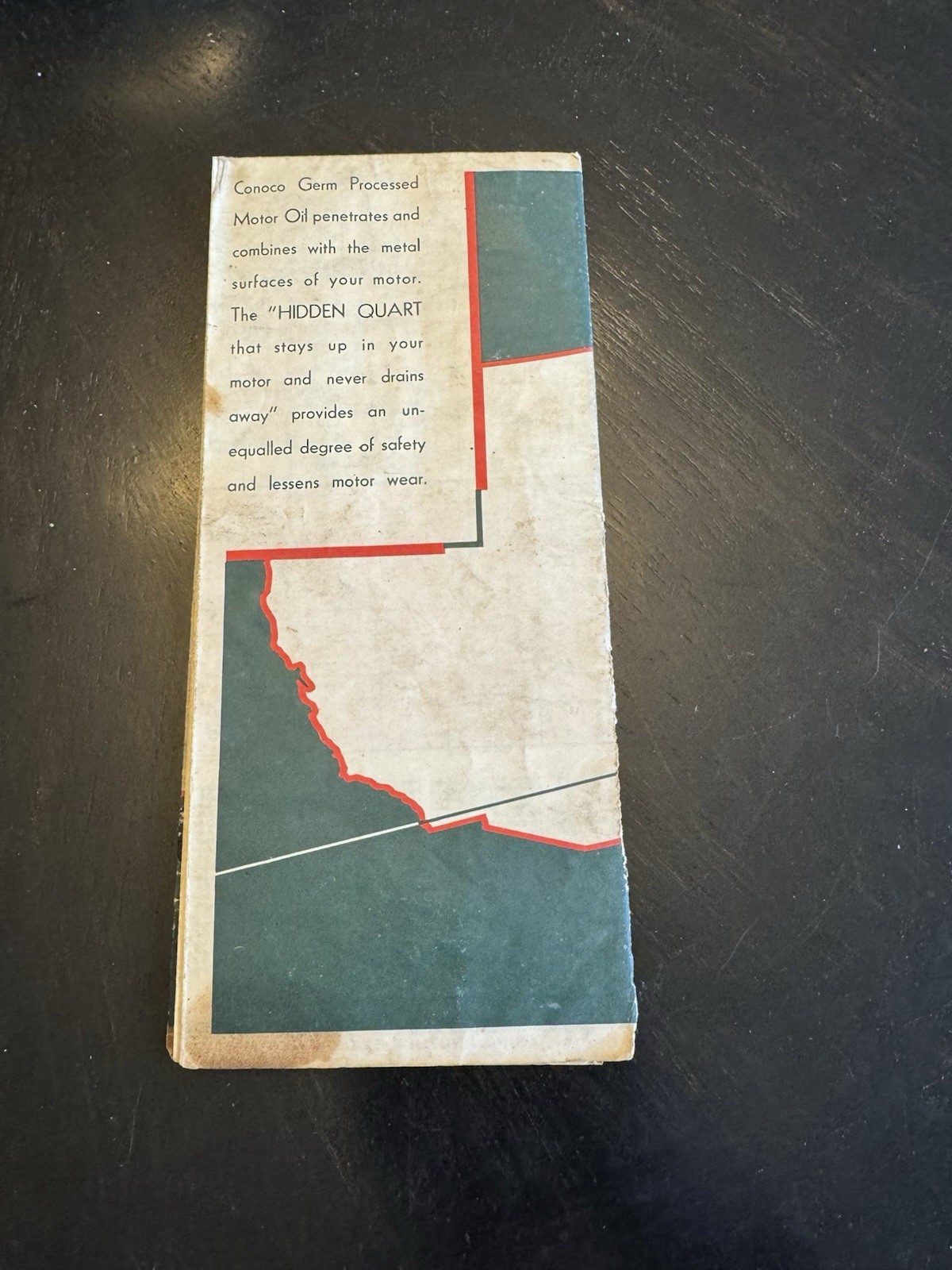 1936 Conoco Oil & Gas service station Travel Bureau California & Nevada map ----