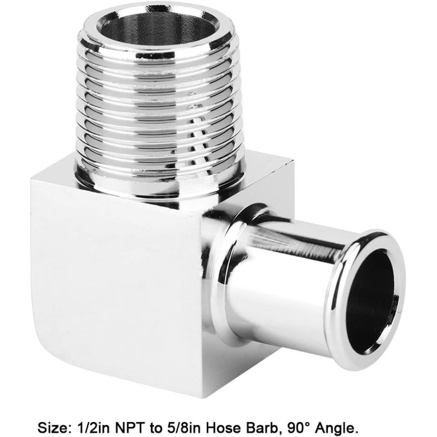 Hose Connector, Hose Fitting, Aluminum Alloy Hose Fitting 90 Degree Connector 1/