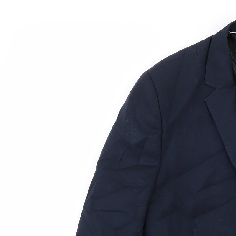 H&M Mens Blue Polyester Blend Blazer Size 36