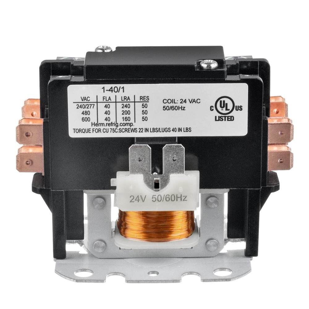 Efficient 24 VAC 1 Pole AC Definite Purpose Contactor for Reliable Operation