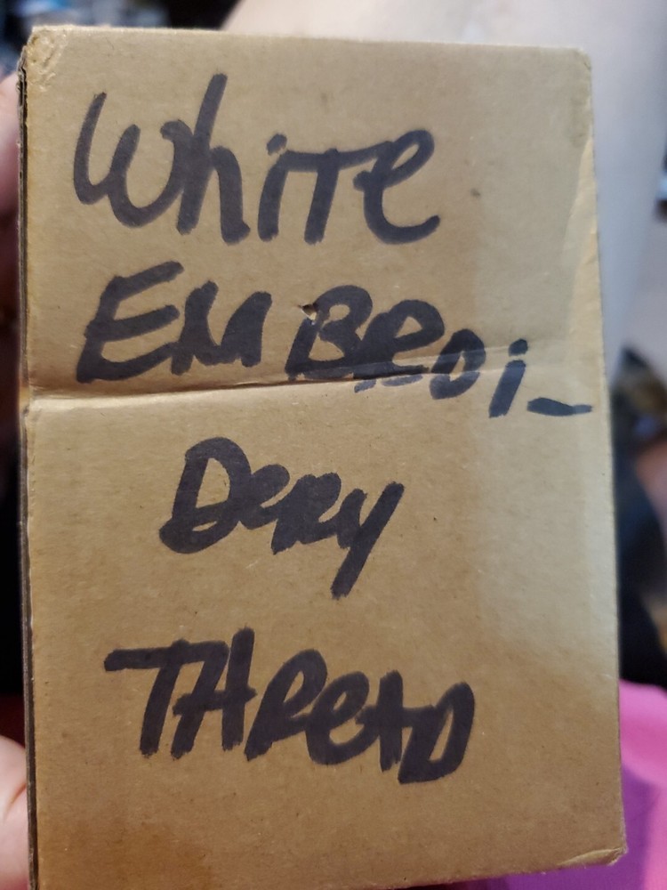 Simthread Embroidery Thread 5500 Yards White 001, 40wt 100% Polyester for...