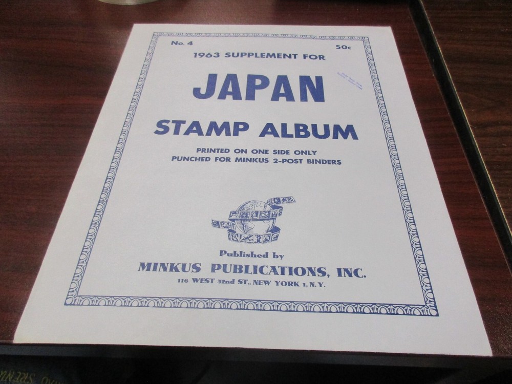 "MINKUS" ALBUM PAGES 1963  SUPPLEMENT  JAPAN  W/FREE SHP.