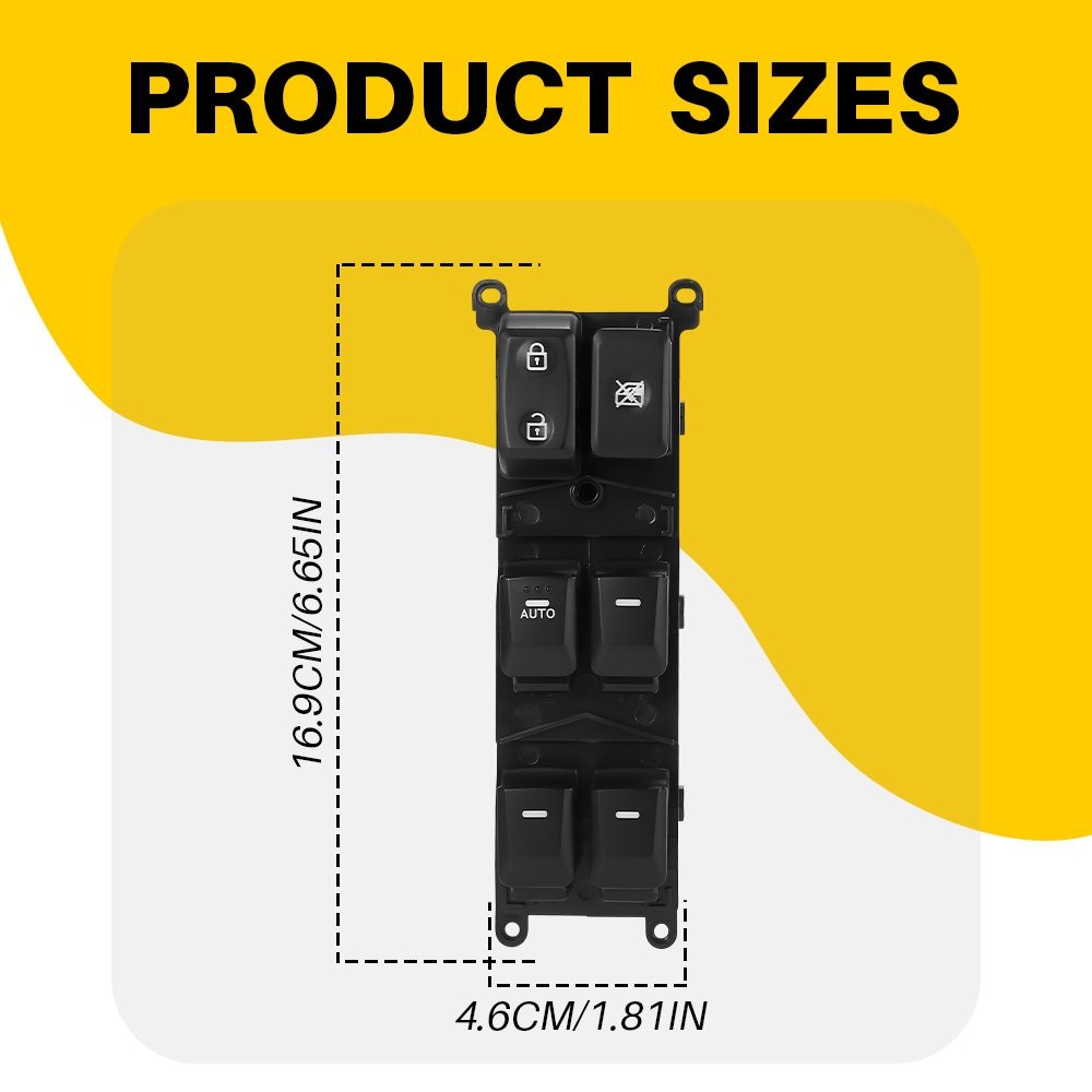 Master Power Window Control Switch Front Left Side For 2012-2015 Kia Rio 16 Pins