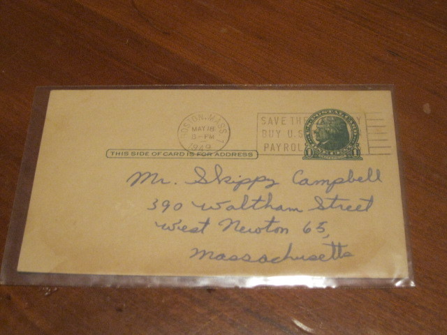 Al Zarilla Autograph Index card Post Card