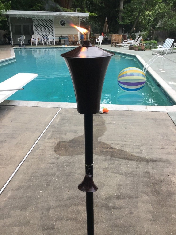 Rustic Cylinder Garden Torch
