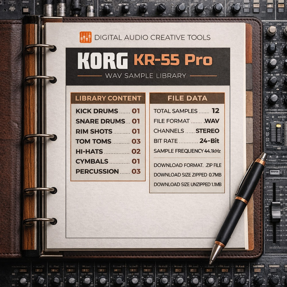 Korg KR-55 Pro Drum Machine Sample Library