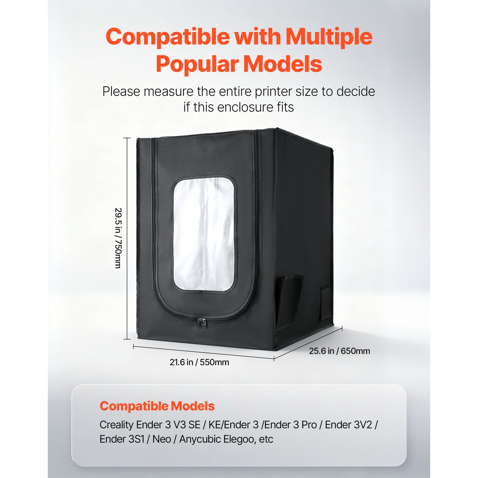 Uimoso 3D Printer Enclosure LED for Compatible Creality/ELEGOO/Anycubic Models