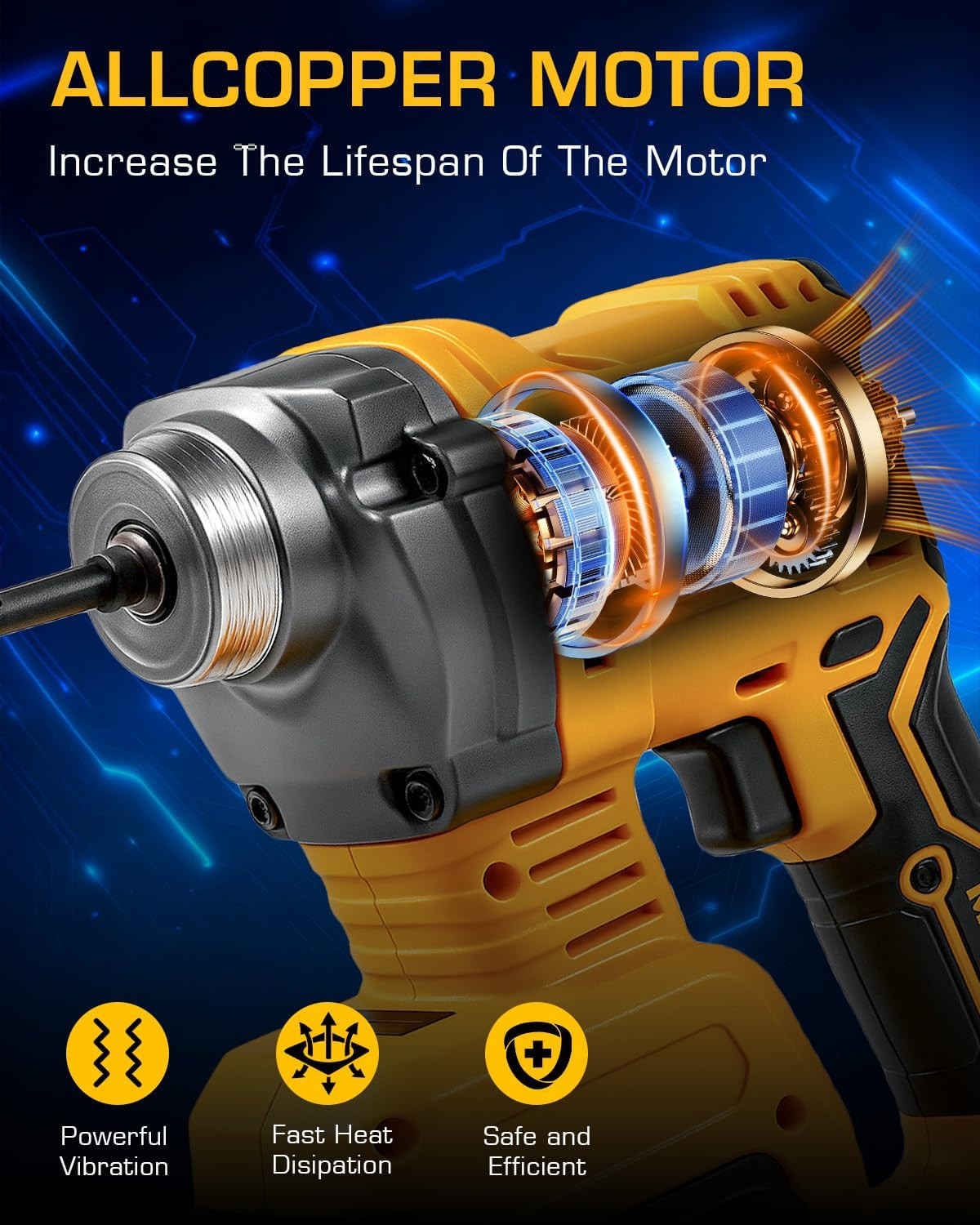 Electric Concrete Vibrating Tool, 700W Cordless Concrete Vibrator Compatible wit