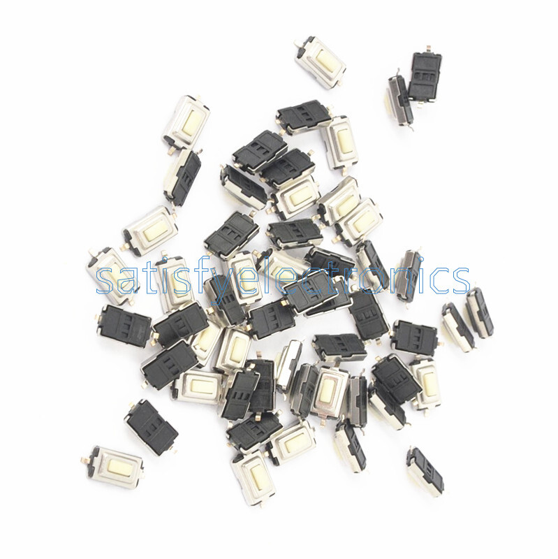 200pcs 3X6X2.5mm Tactile Push Button Switch Tact Switch Micro Switch 2-Pin SMD