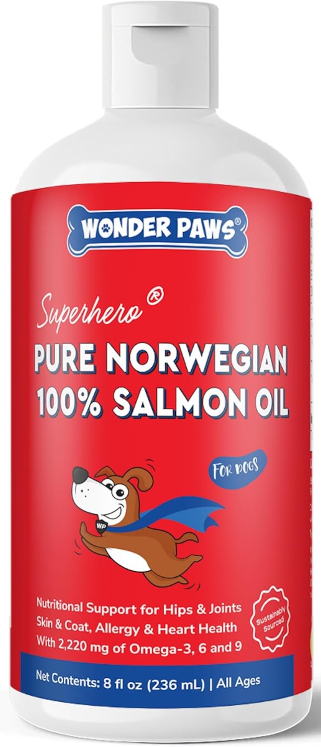 Premium Salmon Oil for Dogs – Pure Norwegian Salmon Oil -8oz Liquid